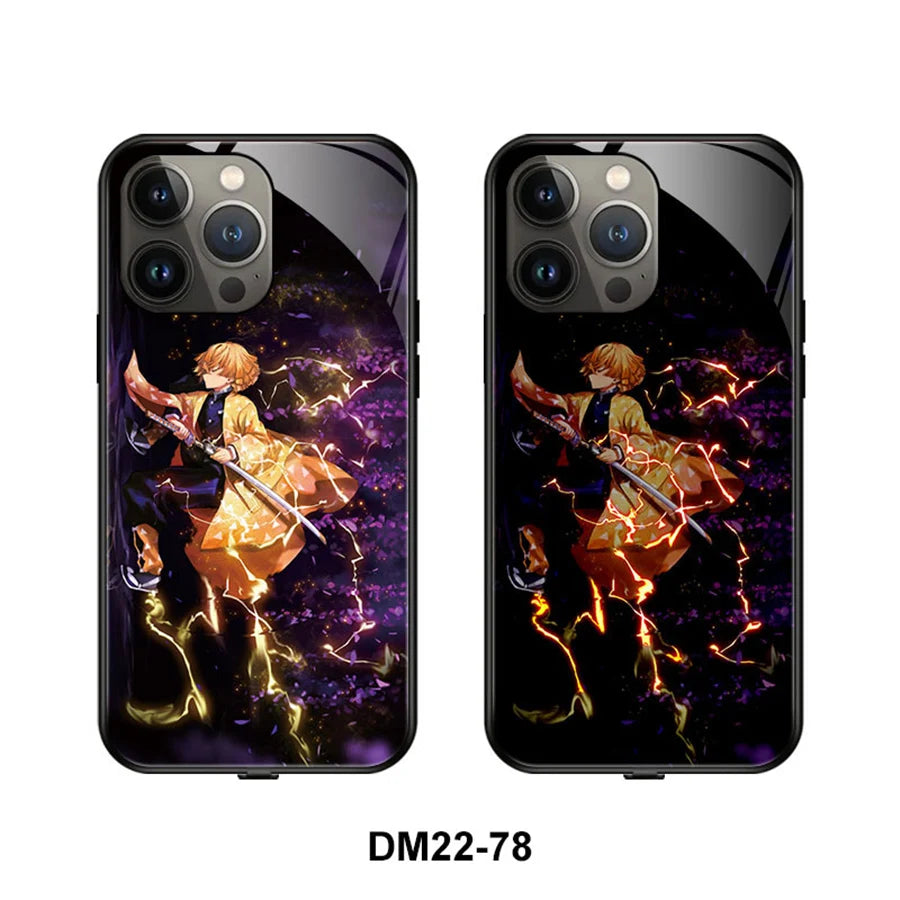 Anime Girl LED Cover Coque For Samsung Galaxy S25 S24 S23 S22 Note 20 Ultra S21 A15 A16 A14 A35 A36 Anime Flash Back Case Bag